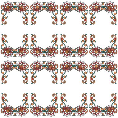 Soyut basit çiçeklerin kusursuz deseni