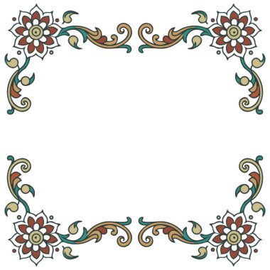 Süslemeli çerçevelerin vektör kümesi