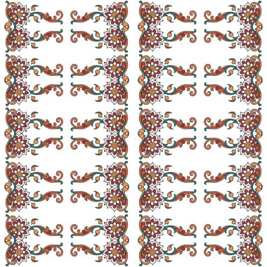 Soyut çiçeklerle kusursuz desen