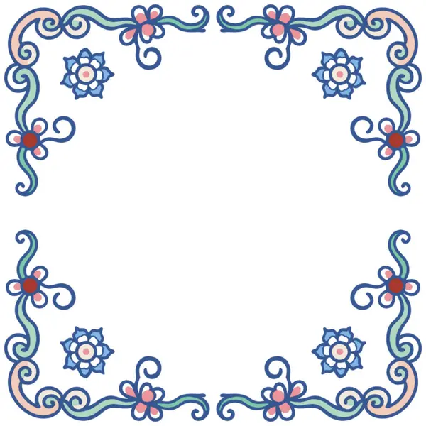 Çiçek çerçevesinin vektör illüstrasyonuName