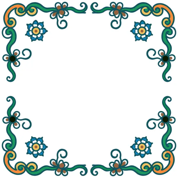 Çiçek çerçevesinin vektör illüstrasyonuName