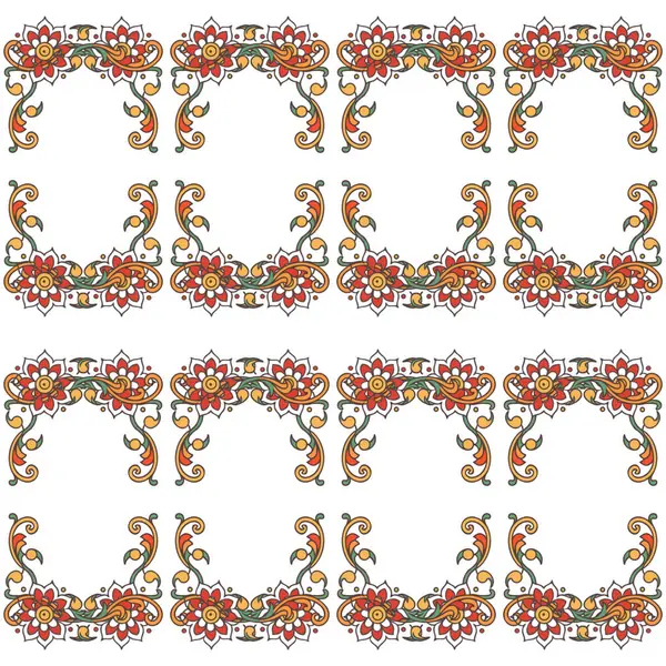 Çiçek elementleriyle kusursuz desen