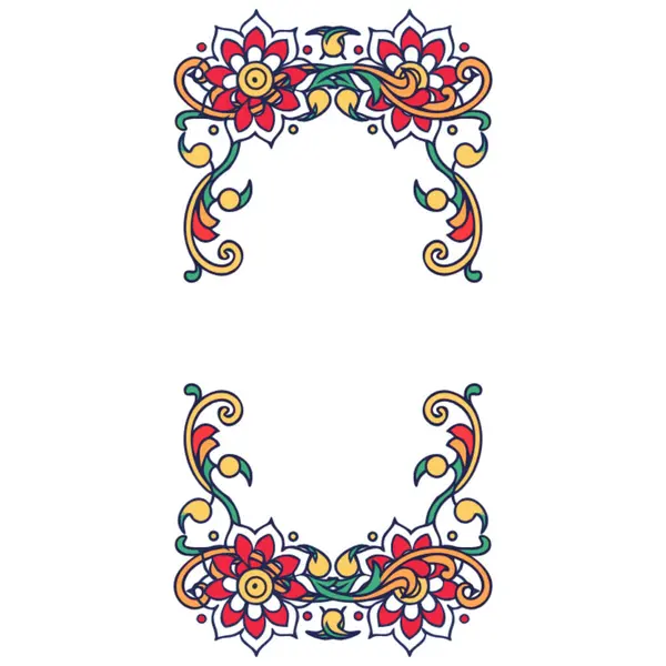 vektör klasik dekoratif çiçek süsü.