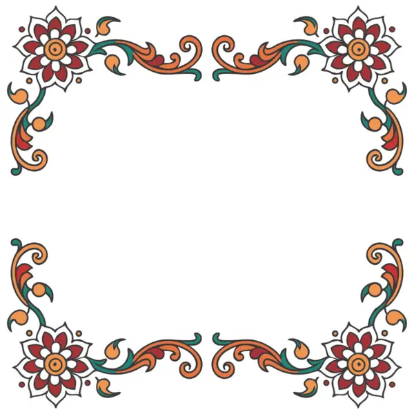 vektör dekoratif çerçeve çiçek