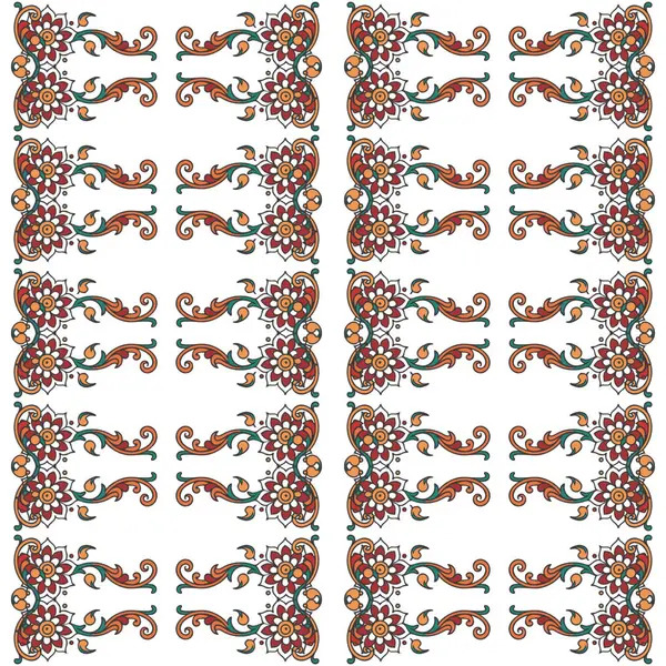 Soyut çiçeklerle kusursuz desen