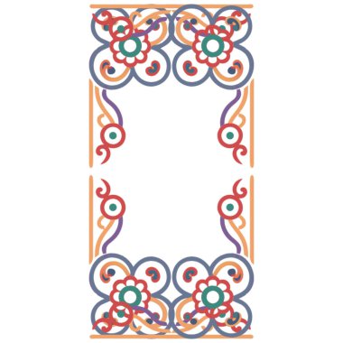 Metin için yeri olan vektör çiçek süsü.