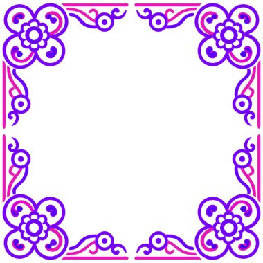 Çiçek çerçevesinin vektör illüstrasyonuName