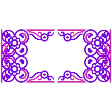 Çiçek süslemesinin vektör çizimi