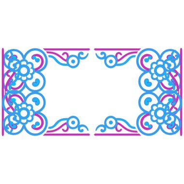 Kurdele ikonu vektör illüstrasyonunun çerçeve ve tasarımı