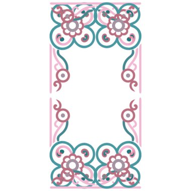 Güzel bir çiçek süslemesinin vektör çizimi.