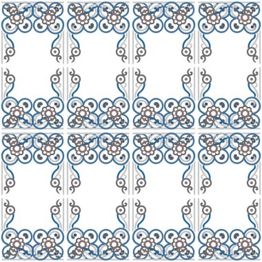 geometrik elementlerle kusursuz desen, illüstrasyon