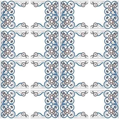 Çiçek elementli vektörsüz desen