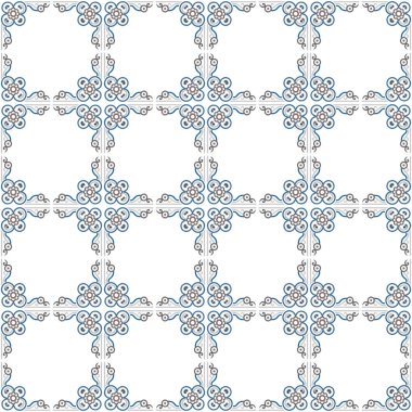 Beyaz zemin üzerinde mavi kar taneleri ile Seamless Modeli.