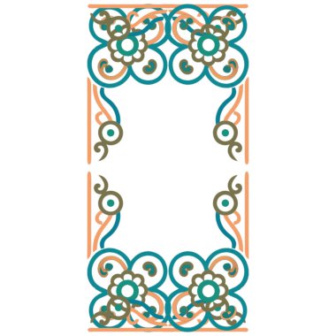 soyut süs çiçeği çerçeve tasarımı