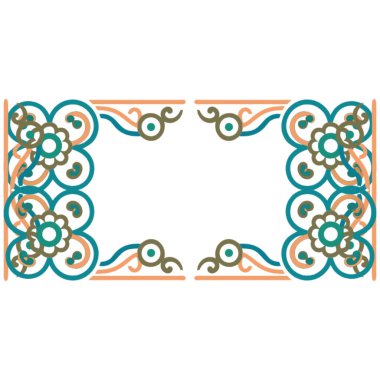 izole simge vektör çizim tasarım çiçekli çerçeve