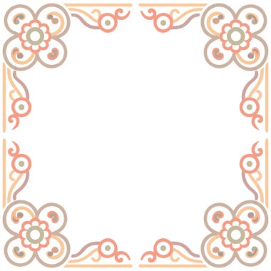 Çiçek çerçevesinin vektör illüstrasyonuName