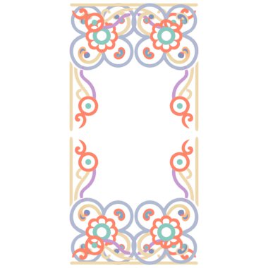 Vektör dekoratif çerçeve. Çiçek tasarımı ögesi