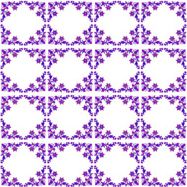 Beyaz arkaplanda soyut geometrik şekillerin kusursuz vektör deseni