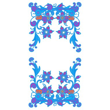 Vektör barok doğa bağbozumu çiçek süsü