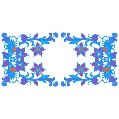 Çiçek süsüyle dekoratif çerçeve