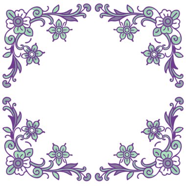 Çiçeksel vektör çerçevesi. vektör illüstrasyonu.