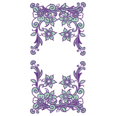 Çiçek süslemeli güzel bir çiçek deseninin vektör çizimi.