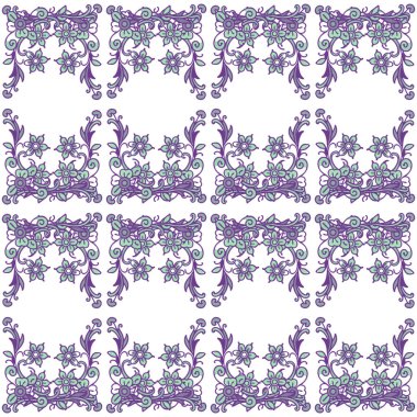 Damask elementlerinin vektörsüz deseni. Eski arkaplan.