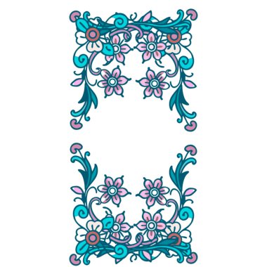 Çiçekli düğün kartı. Çiçeklerin rengini belirler.