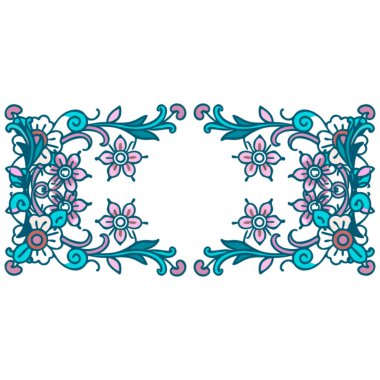 Vektör çizimi. Çiçek süsü. tasarım ögesi.