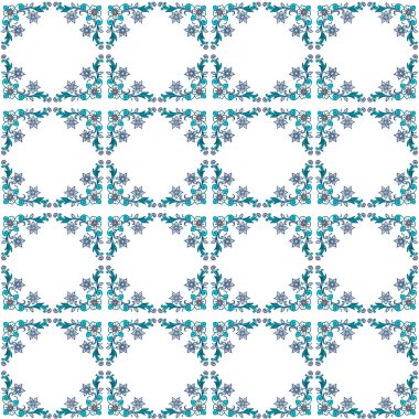 mavi ve beyaz karo seti.