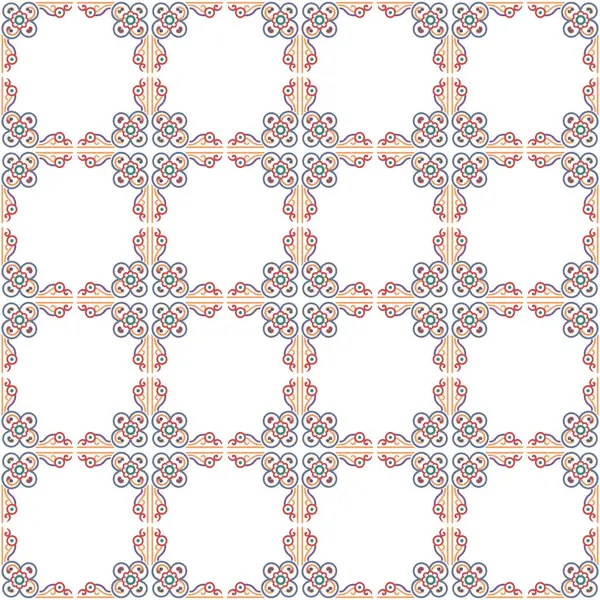 Vektörsüz çiçek süsleme deseni. El - mavi, pembe ve gri renklerde çizilmiş çiçekler.