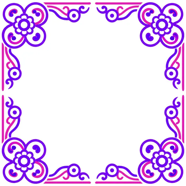 Çiçek çerçevesinin vektör illüstrasyonuName