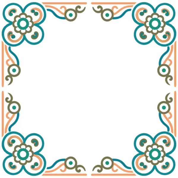 Süslü çiçek süsü ile vektör çerçevesi