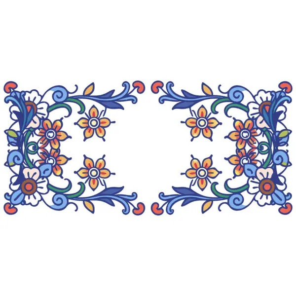 vektör dekoratif çiçek kenarlık.