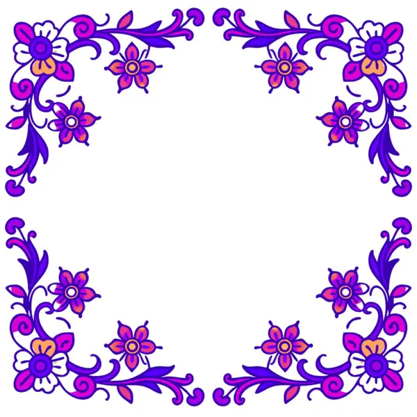 çerçeve çiçek ve yaprakları