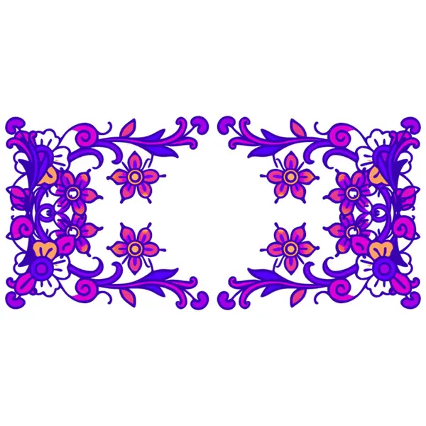 Çiçek dekoratif çerçevesinin vektör çizimi