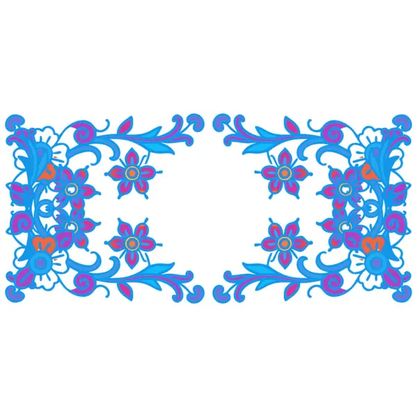 Çiçek süsüyle dekoratif çerçeve