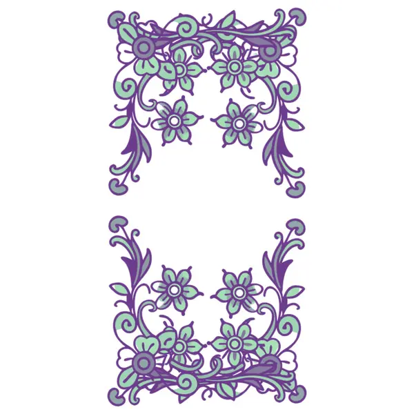 Çiçek süslemeli güzel bir çiçek deseninin vektör çizimi.