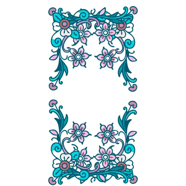 Çiçekli düğün kartı. Çiçeklerin rengini belirler.