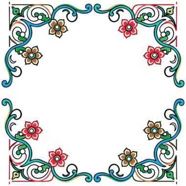 Çiçek çerçevesi, vektör, illüstrasyon