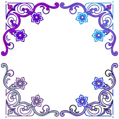 Çiçek süslemesinin vektör illüstrasyonu