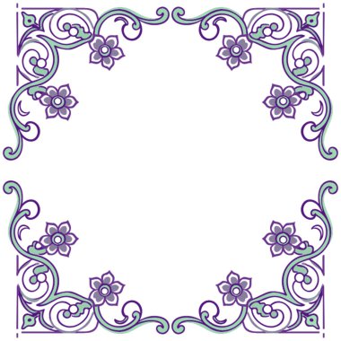 vektör illüstrasyon dekoratif çiçek çerçevesi