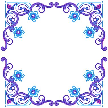 Çiçeklerden çerçeve