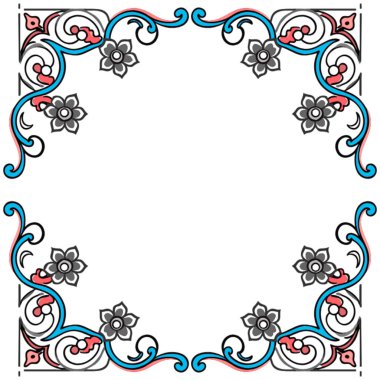 Güzel çiçeklerin vektör çizimi