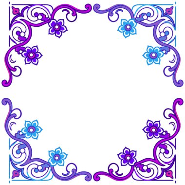 Çiçek süslemesinin vektör illüstrasyonu