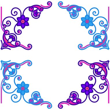 Çiçek desenli güzel bir çiçeğin vektör çizimi