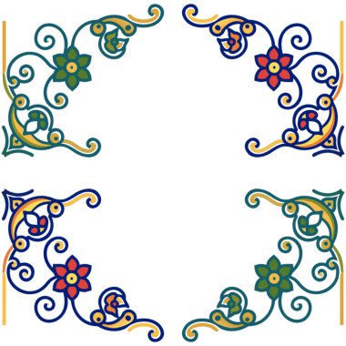 kartpostal için güzel çiçek süsleme vektör çizim