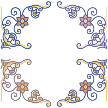 Çiçek çerçevesinin vektör illüstrasyonu