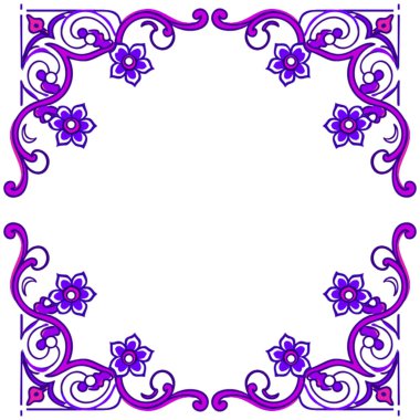 çiçek süsleme çerçeveyle