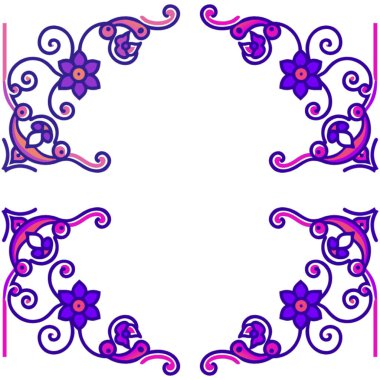 Vektör çizimi. güzel çiçekler çerçevesi